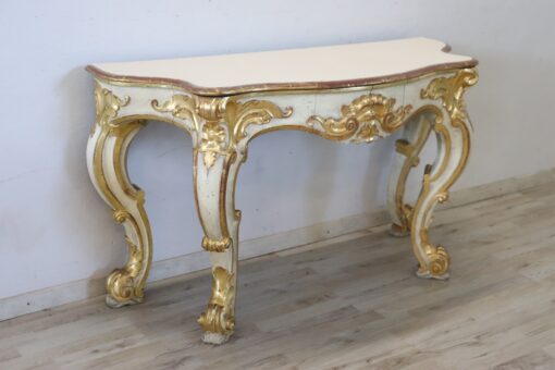 Gilded Wood Console Table - Side - Styylish