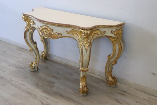 Gilded Wood Console Table - Side Profile - Styylish