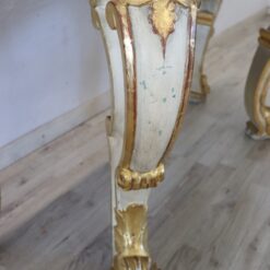 Gilded Wood Console Table - Leg Profile - Styylish