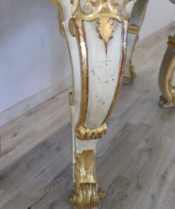Gilded Wood Console Table - Leg Profile - Styylish