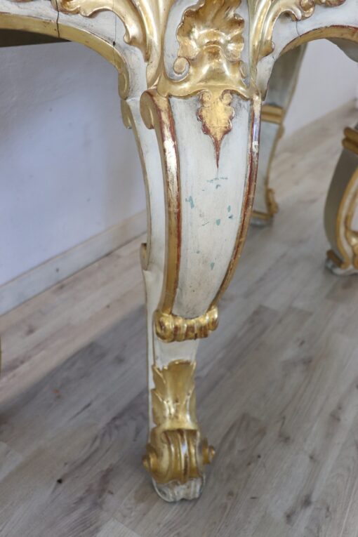 Gilded Wood Console Table - Leg Profile - Styylish