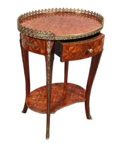 Pair of Napoleon III Side Tables - Drawer Open - Styylish