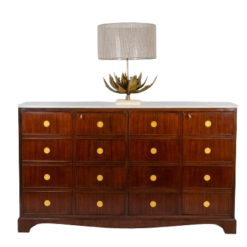 Rosewood “trompe-l’oeil” Sideboard - Full with Lamp - Styylish