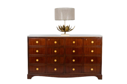 Rosewood “trompe-l’oeil” Sideboard - Full with Lamp - Styylish