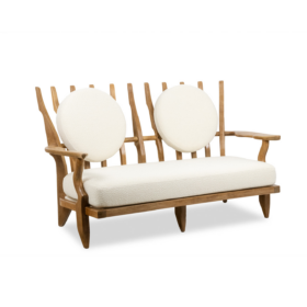 Guillerme & Chambron Bench in Blond Oak, 1970s