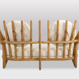 Guillerme & Chambron Bench in Blond Oak, 1970s