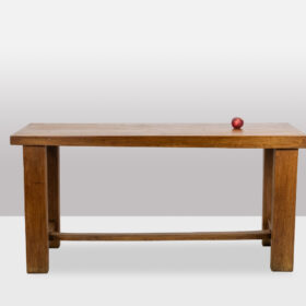 Brutalist Style Table, or Desk, in Beech, 1900