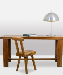 Brutalist Style Table - Staged with Chair - Styylish