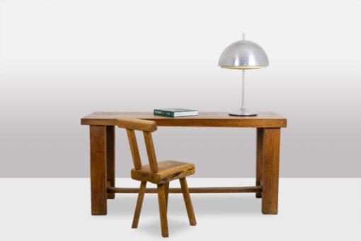 Brutalist Style Table - Staged with Chair - Styylish