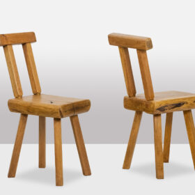 Mobichalet Brutalist Style Set of 10 Chairs, 1960