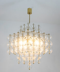 Chandelier Blown Glass Gilded Brass - Full - Styylish
