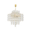 Chandelier Blown Glass Gilded Brass - Styylish