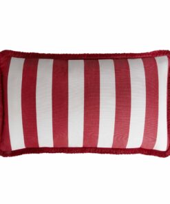 Couple Striped Happy Pillow White & Red - Pillow Profile - Styylish
