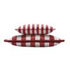 Couple Striped Happy Pillow White & Red - Styylish