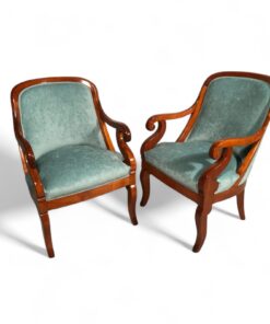 Pair of Biedermeier Barrel Chairs- Styylish
