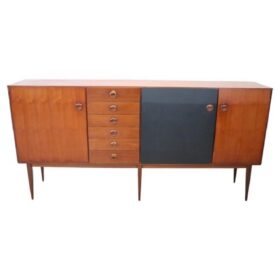 Long Sideboard in Teak Veneer, Italy 1960s