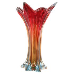 20th Century Italian Murano Glass Red Vase, 1960s