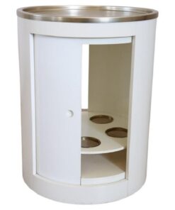 Space Age White Bar Cart - Styylish