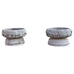 Pair of Marble Garden Vases - Styylish