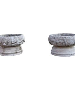 Pair of Marble Garden Vases - Styylish
