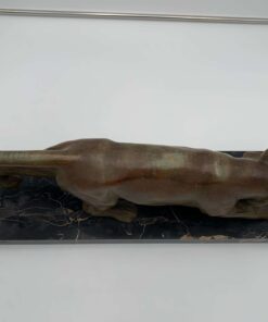 Solid Bronze Panther Sculpture - Patina Top Detail - Styylish