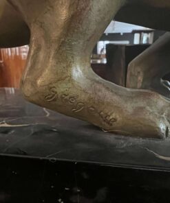 Solid Bronze Panther Sculpture - Signature - Styylish