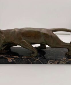 Solid Bronze Panther Sculpture - Full Profile - Styylish
