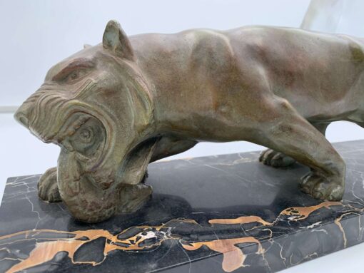 Solid Bronze Panther Sculpture - Front Detail - Styylish