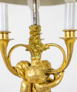 Bouillotte Lamp Gilded Bronze - Floral Details - Styylish