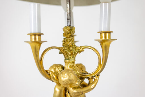 Bouillotte Lamp Gilded Bronze - Floral Details - Styylish