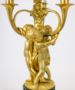 Bouillotte Lamp Gilded Bronze - Cherub Details - Styylish