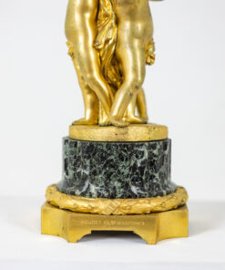 Bouillotte Lamp Gilded Bronze - Marble Base Details - Styylish