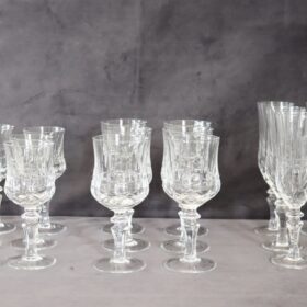 Set of 18 Elegant Crystal Glasses