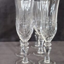 Set of 18 Elegant Crystal Glasses - Flute Detail - Styylish