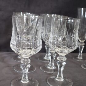 Set of 18 Elegant Crystal Glasses