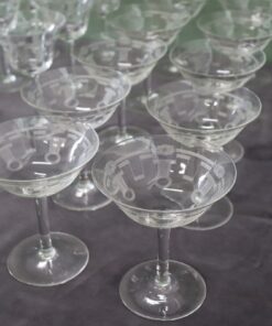 Crystal Glasses Set of 28 - Etching Detail - Styylish