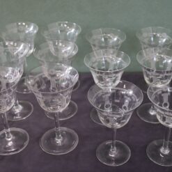 Crystal Glasses Set of 28 - Etching Glass Detail - Styylish