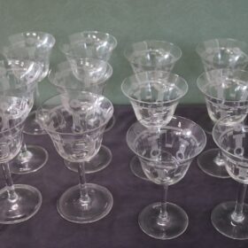 Crystal Glasses, Set of 28