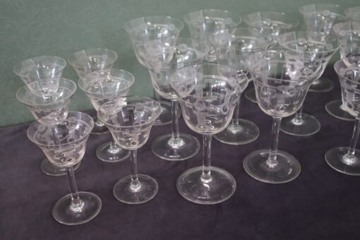 Crystal Glasses Set of 28 - Etching on Glass - Styylish