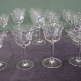 Crystal Glasses, Set of 28