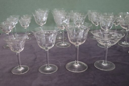 Crystal Glasses Set of 28 - Glass Sizes - Styylish