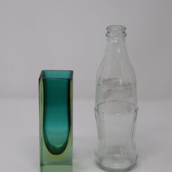 Seguso Murano Glass Vase- full view next to bottle- Styylish