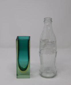 Seguso Murano Glass Vase- full view next to bottle- Styylish