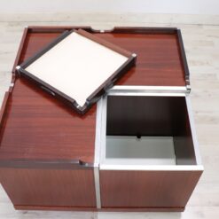 Mid-century Square Coffee Table - Compartment - Styylish