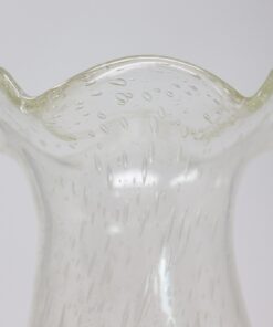 Murano Glass Transparent Vase - Ripple Top - Styylish