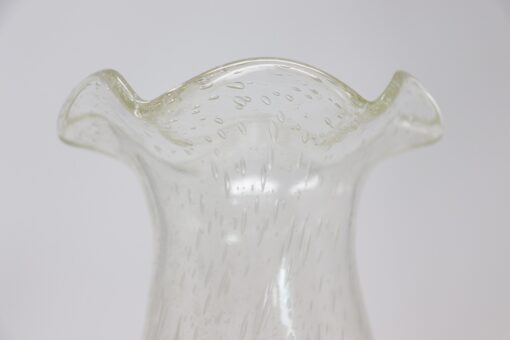 Murano Glass Transparent Vase - Ripple Top - Styylish