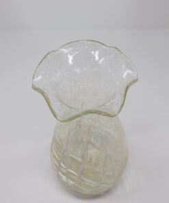 Murano Glass Transparent Vase - Ripple Top View - Styylish