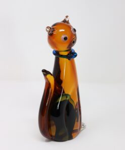 Cat Sculpture Murano Glass - Side - Styylish