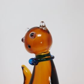 Cat Sculpture in Murano Art Glass