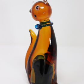 Cat Sculpture in Murano Art Glass